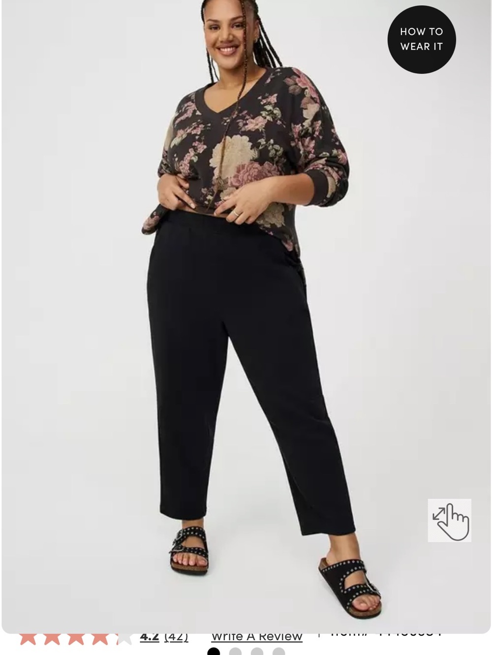Torrid High Rise Barrel Leg Fleece Pant